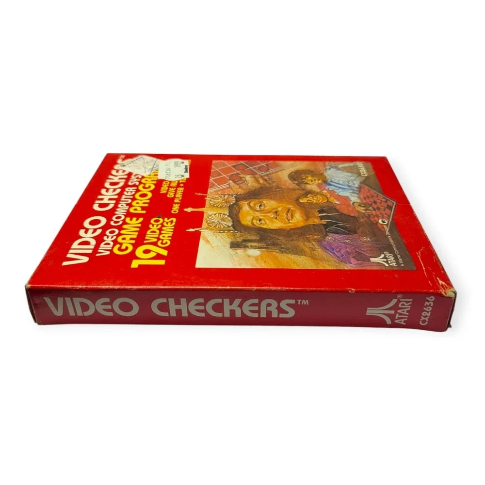 Atari 2600 Video Checkers CX2636 Game Cartridge CIB with Manual‎ and Catalog